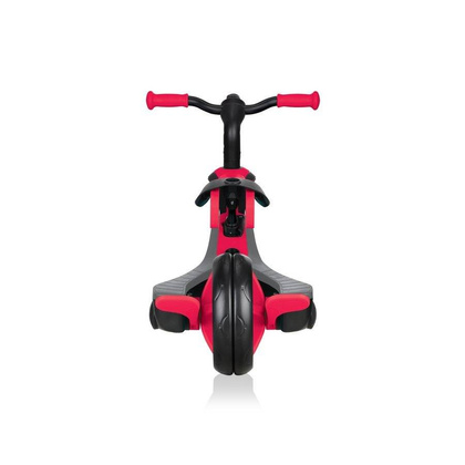 Czerwono-czarny rowerek biegowy Globber Explorer Trike 3w1 631-102