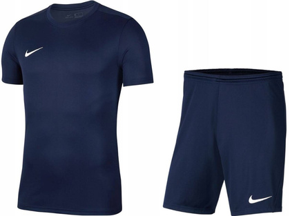 Granatowy strój sportowy na WF Nike Park BV6741-410 + BV6865-410 - Junior r140