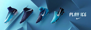Granatowo-niebieskie buty piłkarskie na halę Nike HypervenomX Phelon DF IC 917774-414 JR