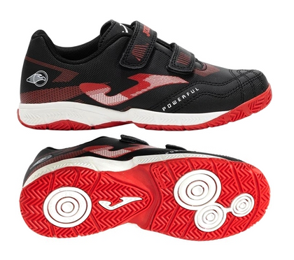 Czarno-czerwone buty sportowe Joma Powerful 2501 POJW2501INV