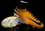 Pomarańczowo-czarne buty piłkarskie Nike Mercurial Victory DF FG 903600-801 JR