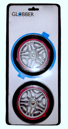 Czarno-fioletowe kółka przednie do hulajnogi Globber 526