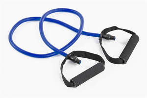 Niebieska guma oporowa z rączkami do ćwiczeń fitness Allright FE08006