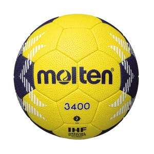 Żółto-granatowa piłka ręczna Molten 3400 H2A3400-YN r.2