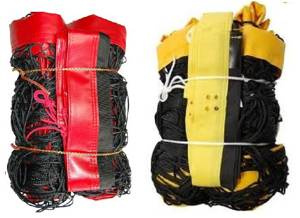 Siatka do siatkówki plażowej Interplastic treningowa czerwona