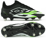 Czarne buty piłkarskie korki Lotto Solista 200 VI SGX 218131 1I3