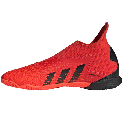 Czerwono-czarne buty halowe Adidas Predator Freak.3 LL FY7870 - Junior