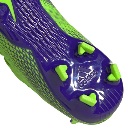 Zielono-fioletowe buty piłkarskie korki Adidas X Ghosted.3 FG EG8192