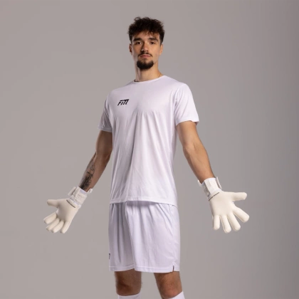 Białe rękawice bramkarskie Football Masters Varis X All White