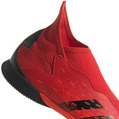Czerwono-czarne buty halowe Adidas Predator Freak.3 LL FY7870 - Junior