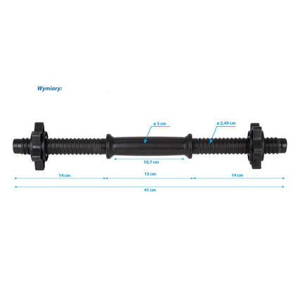 GRYF PLASTIKOWY KRÓTKI 41CM 350G EB FIT