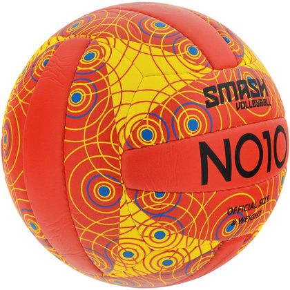 Czerwono-żółta piłka do siatkówki NO10 Smash Purple 56063 C