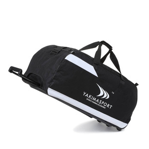 Czarna torba sportowa na kółkach, na sprzęt zawodnika Yakimasport 100206