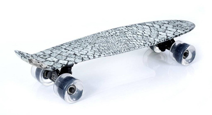 Szara deskorolka do jazdy Fiszka Smj BS-2206 PWT BRICK
