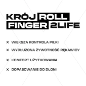 Pomarańczowo-czarne rękawice bramkarskie Football Masters Invictus X Orange Fluo