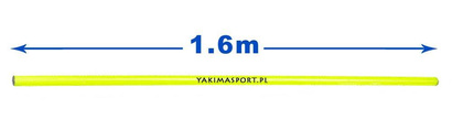 Zestaw żółta laska tyczka treningowa Yakimasport 160cm 100076 ( 10 szt. )