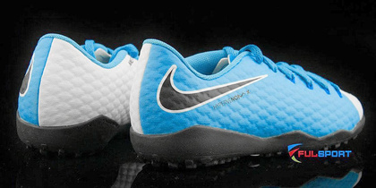 Niebiesko-czarne buty piłkarskie na orlik Nike Hypervenom Phelon TF 852598-104 JR