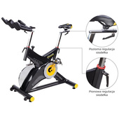 SW7200 ROWER STACJONARNY SPININGOWY Z OPOREM MECHANICZNYM 22KG HMS PREMIUM