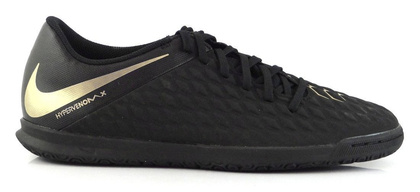 Czarne buty piłkarskie na halę Nike Hypervenom Phantom Club IC AJ3789-090 Junior