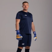 Granatowo-pomarańczowe rękawice bramkarskie Football Masters Varis X Blue Orange