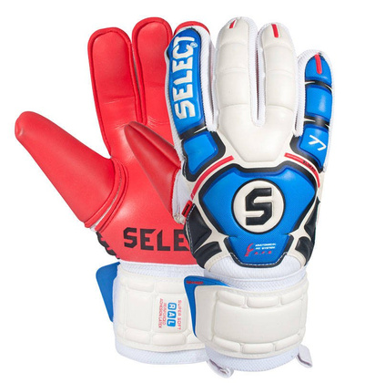 Biało-czerwone rękawice bramkarskie meczowe Select Slim Fit 77