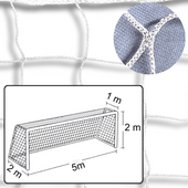 Komplet siatek na bramki do piłki nożnej JUNIOR |5m x 2m| PE 4mm bezwęzłowa - Legend Sport