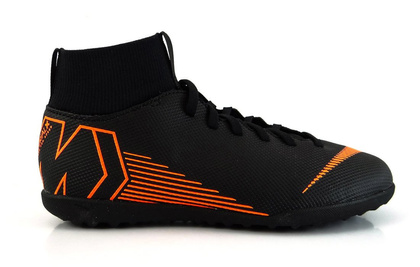 Czarne buty piłkarskie na orlik Nike Mercurial Superfly Club TF AH7345-081 JR