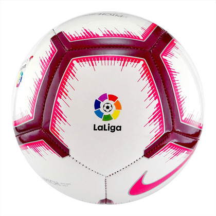Biało-różowa piłka nożna Nike Pitch LaLiga SC3318-100 r4