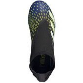 Czarno-seledynowe buty piłkarskie korki Adidas Predator Freak.3 LL FG FY0618 - Junior