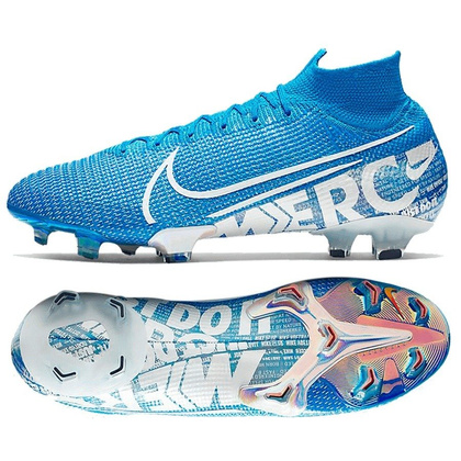 Niebieskie buty piłkarskie korki Nike Mercurial Superfly 7 Elite FG AQ4174-414