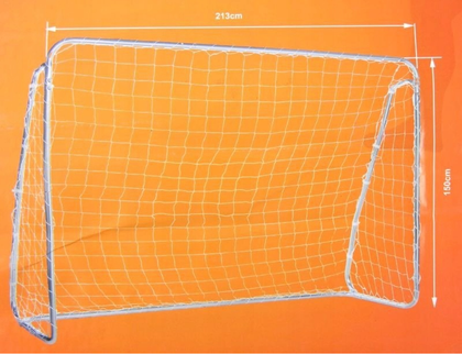 Bramka metalowa piłkarska z siatką Jet 5 213x150x90 cm szara