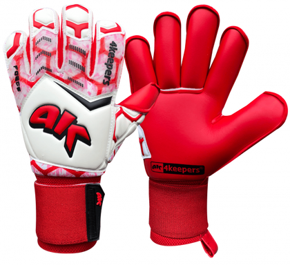 Biało-czerwone rękawice bramkarskie 4Keepers Force V-4 20 HB