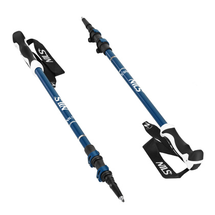 TK8601 BLUE KIJE TREKKINGOWE ALUMINIOWE NILS