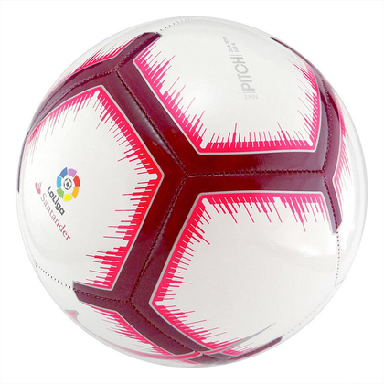 Biało-różowa piłka nożna Nike Pitch LaLiga SC3318-100 r4