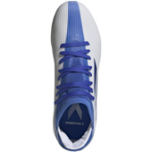 Biało-niebieskie buty piłkarskie korki Adidas X Speedflow.3 FG GW7488 - Junior