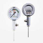 Srebrny ciśnieniomierz analogowy do piłek Legend MK-872