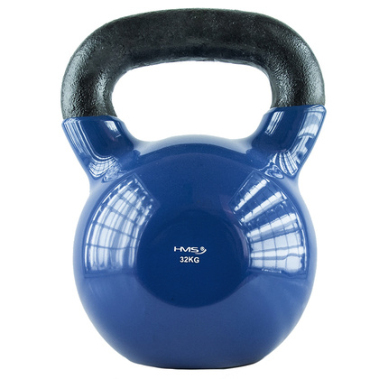 KNV32 BLUE KETTLEBELL ŻELIWNY POKRYTY WINYLEM HMS