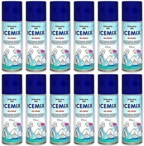 Zestaw sztuczny lód zamrażacz spray chłodzący ICEMIX 400ml - 12szt.