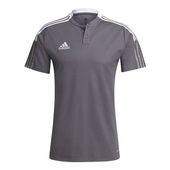 Szara koszulka polo Adidas Tiro 21 GM7364