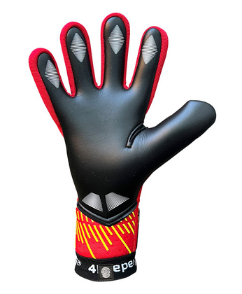 Czerwono-żółte rękawice bramkarskie 4Keepers Neo Lava NC - Junior