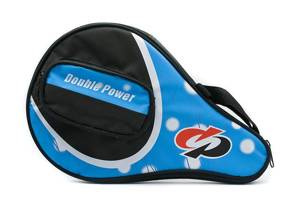 Czarno-niebieski pokrowiec na rakietkę i piłeczki Double Power SB2 TT02004