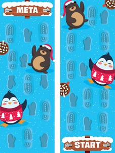 Mata Animacyjna Skaczące Stópki 50x300 cm ZIMA