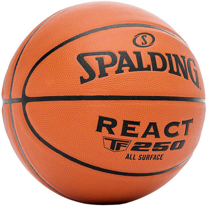 Brązowa piłka do koszykówki Spalding TF 250 React