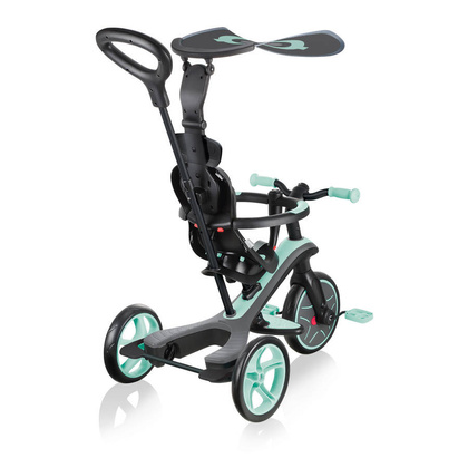 Czarno-miętowy rowerek biegowy Globber Explorer Trike 4w1 632-206-3