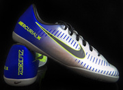 Szaro-niebieskie buty piłkarskie na halę Nike Mercurial Victory IC 921493-407 JR