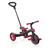 Czerwono-czarny rowerek biegowy Globber Explorer Trike 3w1 631-102