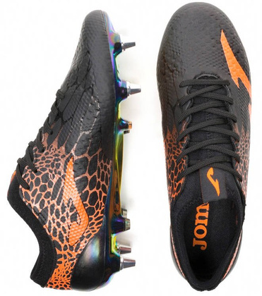 Czarno-pomarańczowe buty piłkarskie Joma Propulsion Lite 801 SG