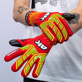 Czerwono-żółte rękawice bramkarskie 4Keepers Neo Lava NC - Junior