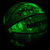 Piłka koszykowa Meteor Fluo niebieski/biały 7
