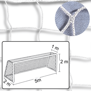 Komplet siatek na bramki do piłki nożnej JUNIOR |5m x 2m| PE 4mm bezwęzłowa - Legend Sport